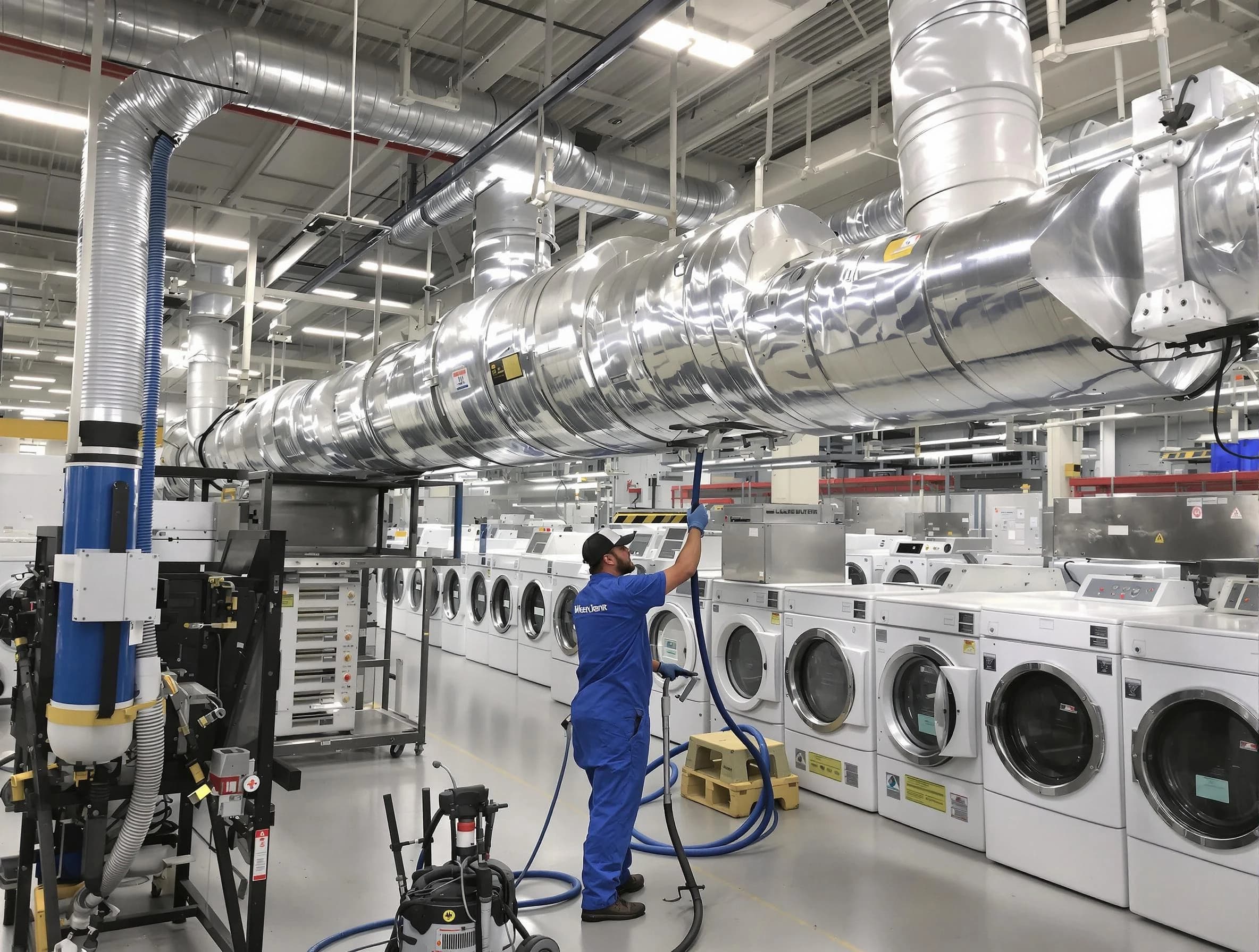 Warr Acres Dryer Vent Cleaning team performing heavy-duty industrial dryer vent cleaning in Warr Acres